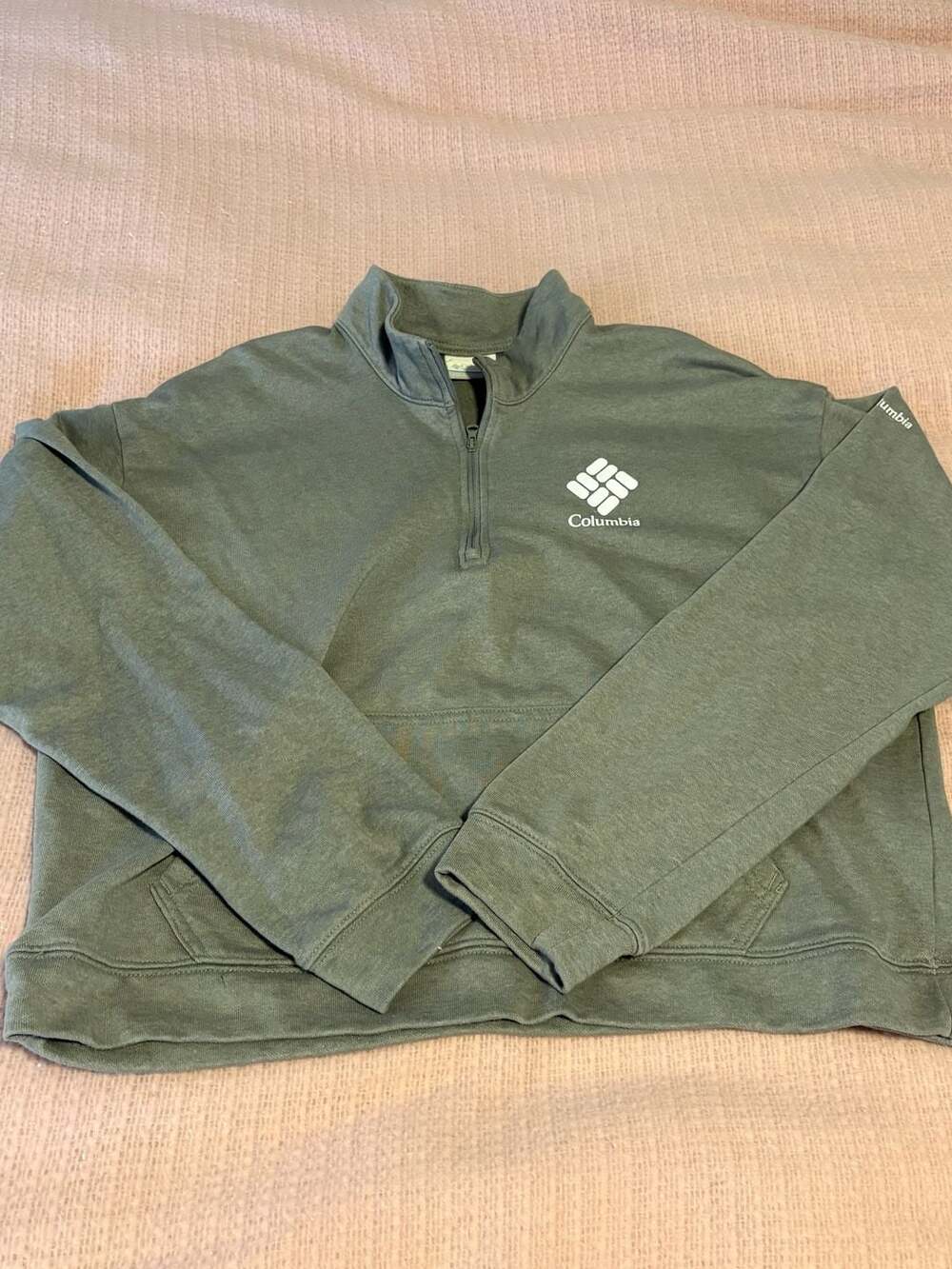 Columbia Women's Trek French Terry Half Zip Sweatshirt grey XL B6